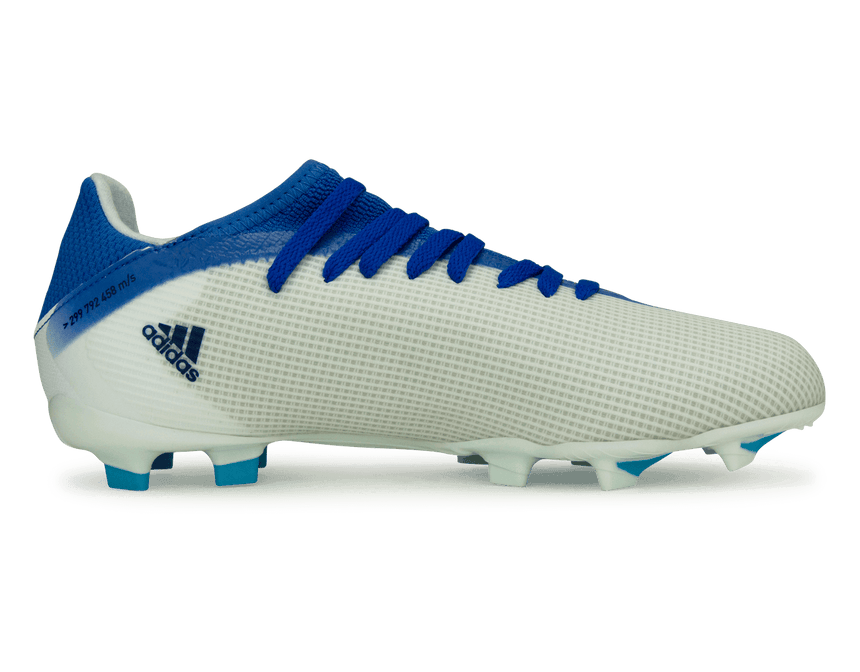 adidas Kids X Speedflow.3 FG White/Navy/Sky Blue Side