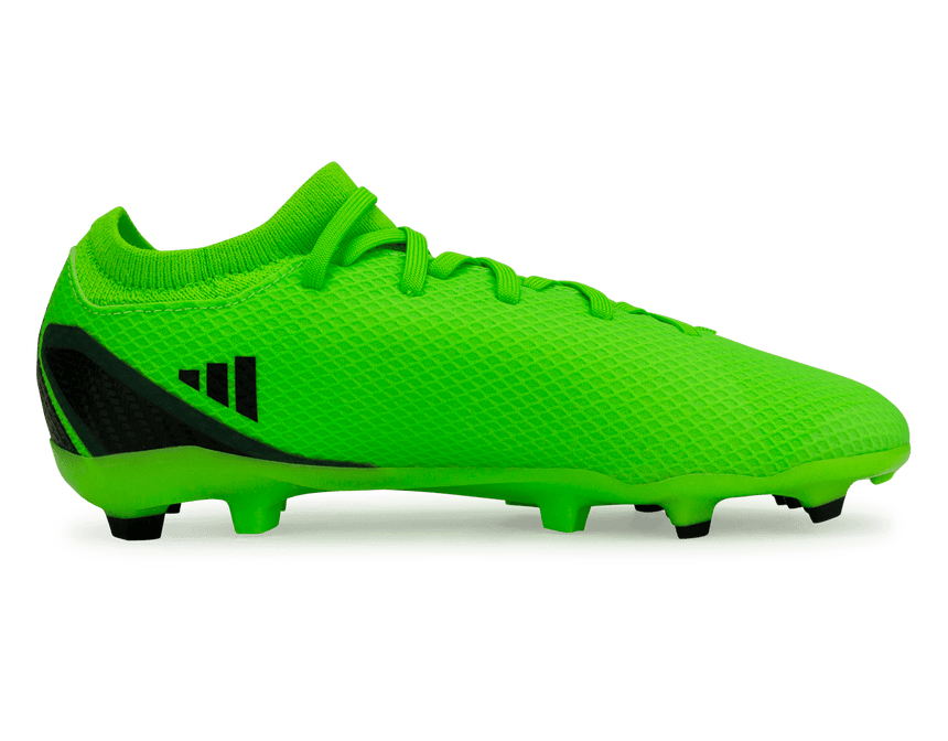 adidas Kids X SpeedPortal.3 FG Solar Green/Black Side