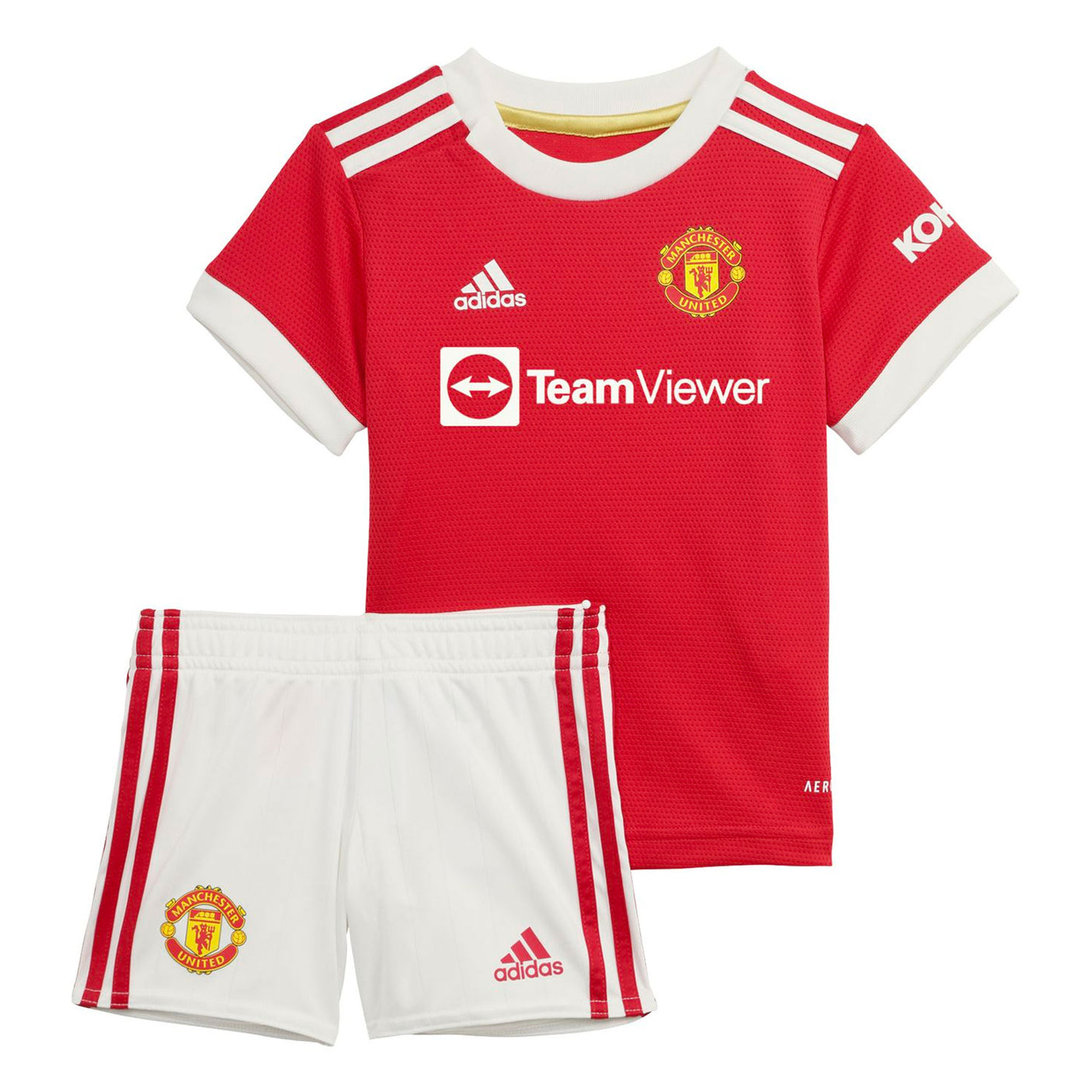 adidas Manchester United 2021/22 Home Baby Kit Real Red/White Front