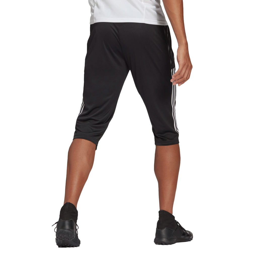 adidas Men's Tiro 21 3/4 Pants Black/White Back Model