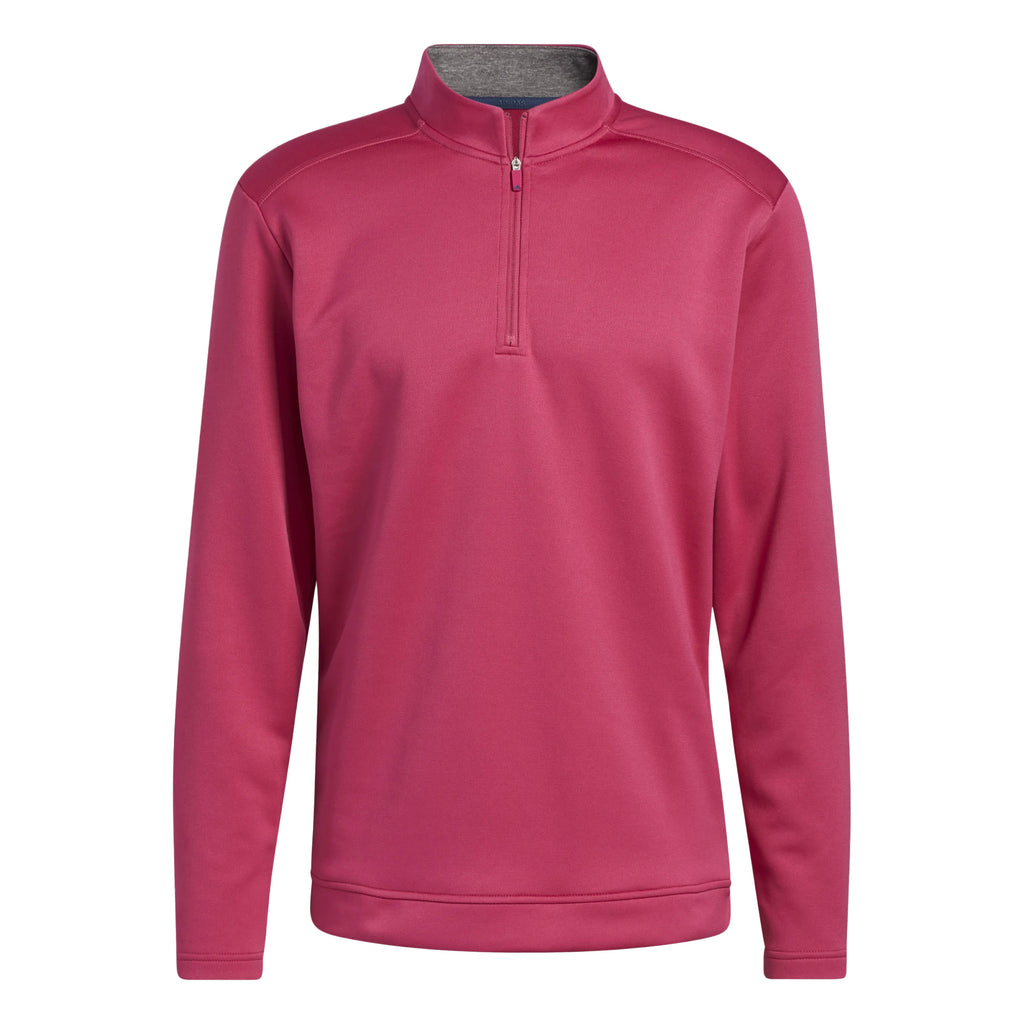 adidas Men's Club Quarter-Zip Sweatshirt Wild Pink Front