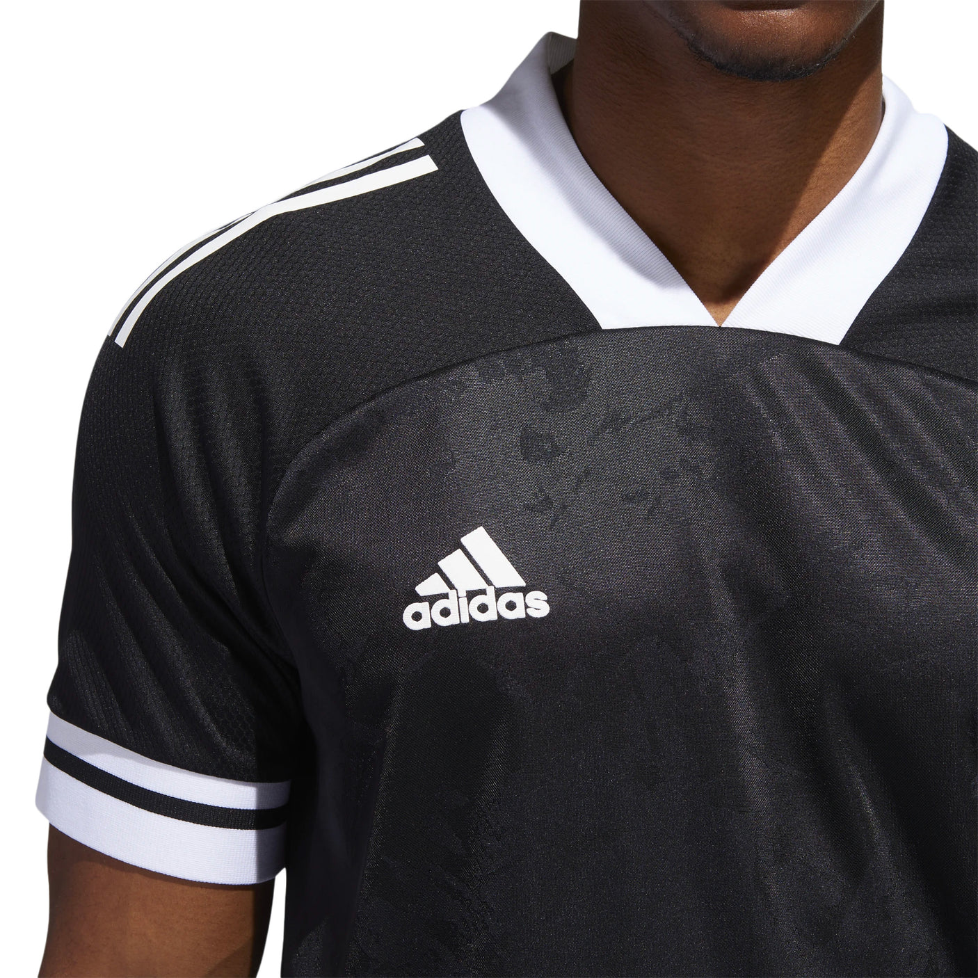 adidas Men's Condivo 20 Jersey Black/White Front Zoomed