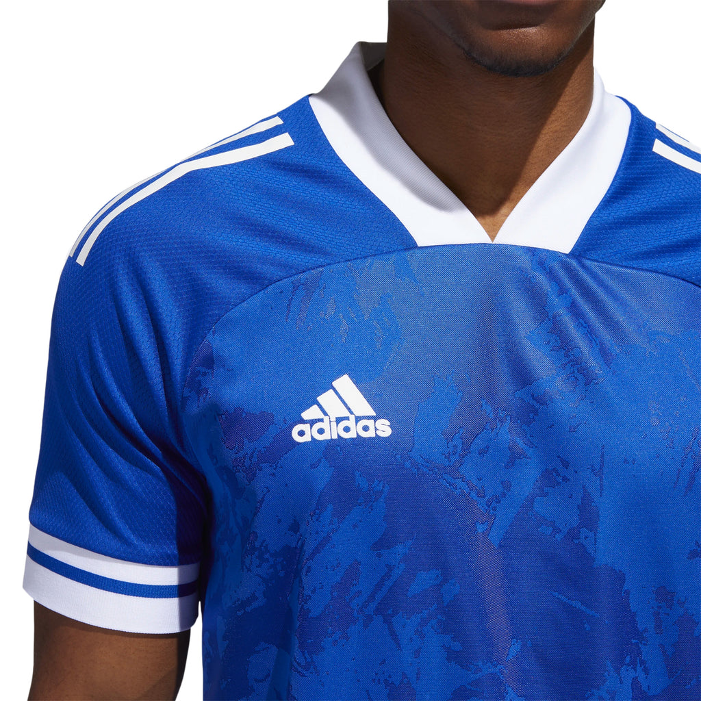 adidas Men's Condivo 20 Jersey Royal Blue/White Front Model Zoomed
