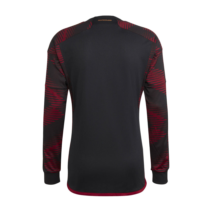 adidas Men's Germany 2022/23 Away Long Sleeve Jersey Black Back