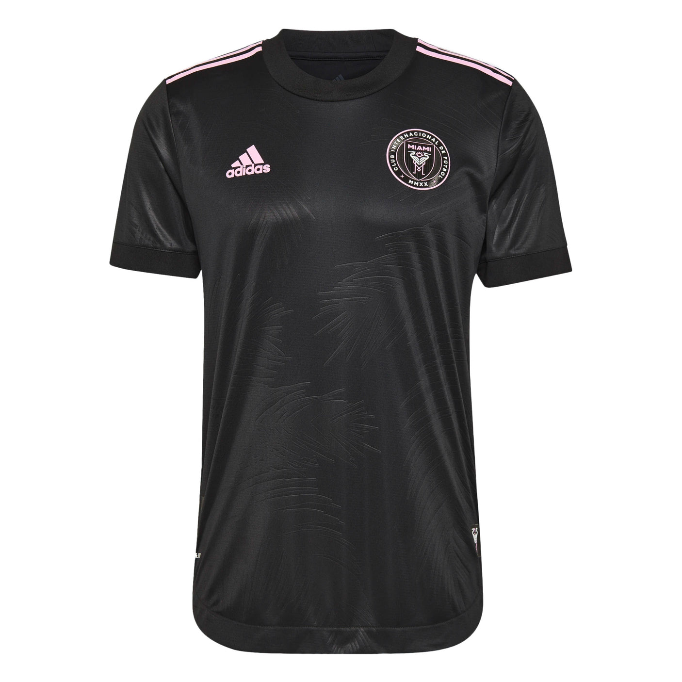 adidas Men's Inter Miami 2021 Authentic Away Jersey Black/True Pink Front