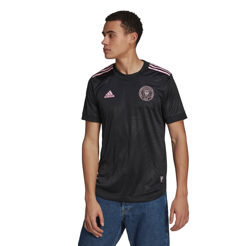 adidas Men's Inter Miami 2021/22 Away Jersey Black/True Pink Model Back