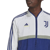 adidas Men's Juventus 2021/22 Icon Jacket Blue/White Logo