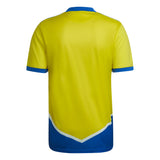 adidas Men's Juventus 2021/22 Third Jersey Shock Yellow/Blue Back