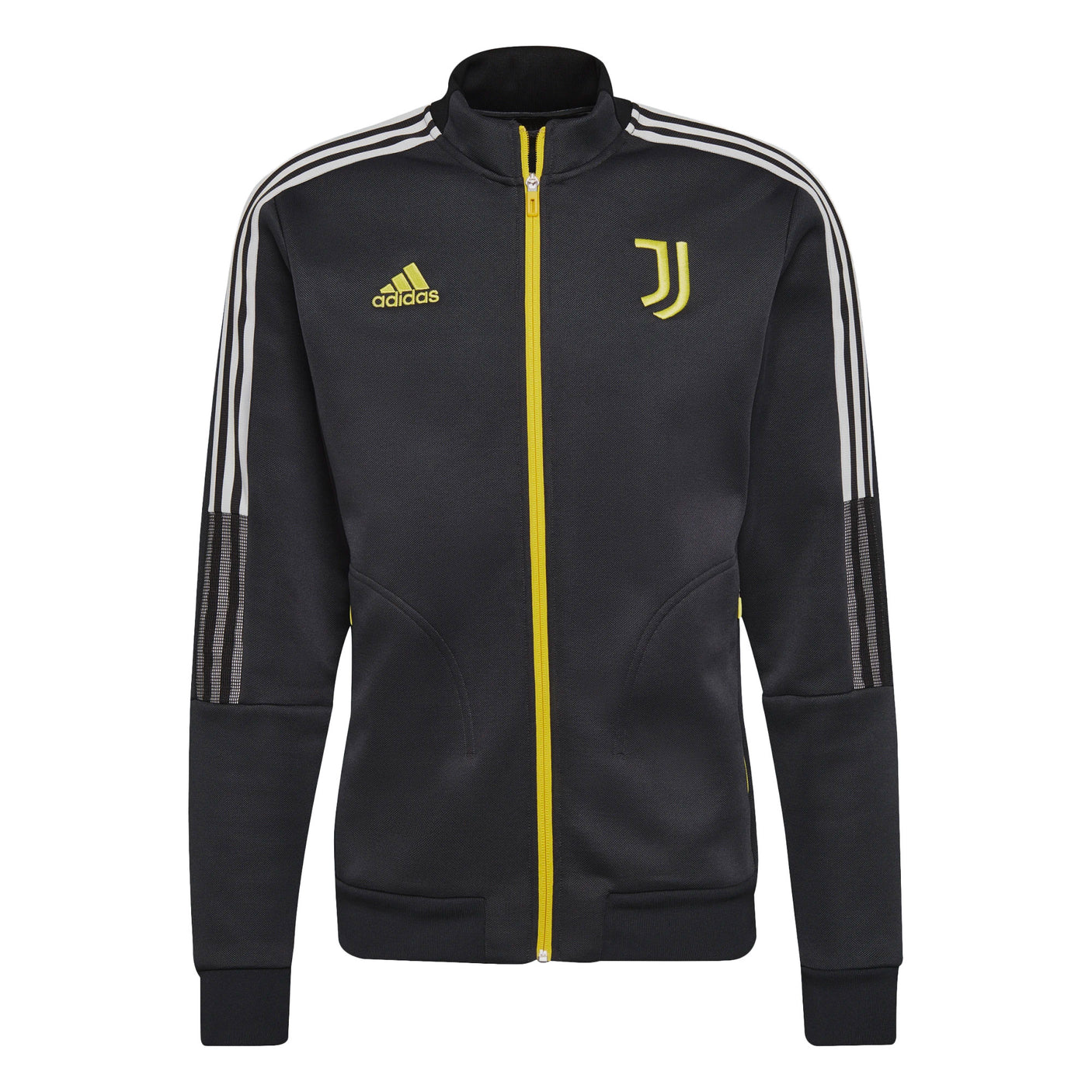 adidas Men's Juventus 2021/22 Tiro Anthem Jacket Black/Yellow Front