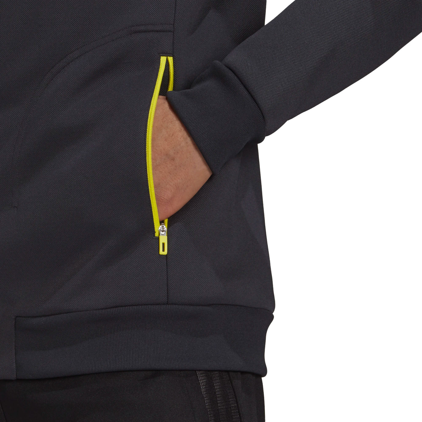 adidas Men's Juventus 2021/22 Tiro Anthem Jacket Black/Yellow Pocket