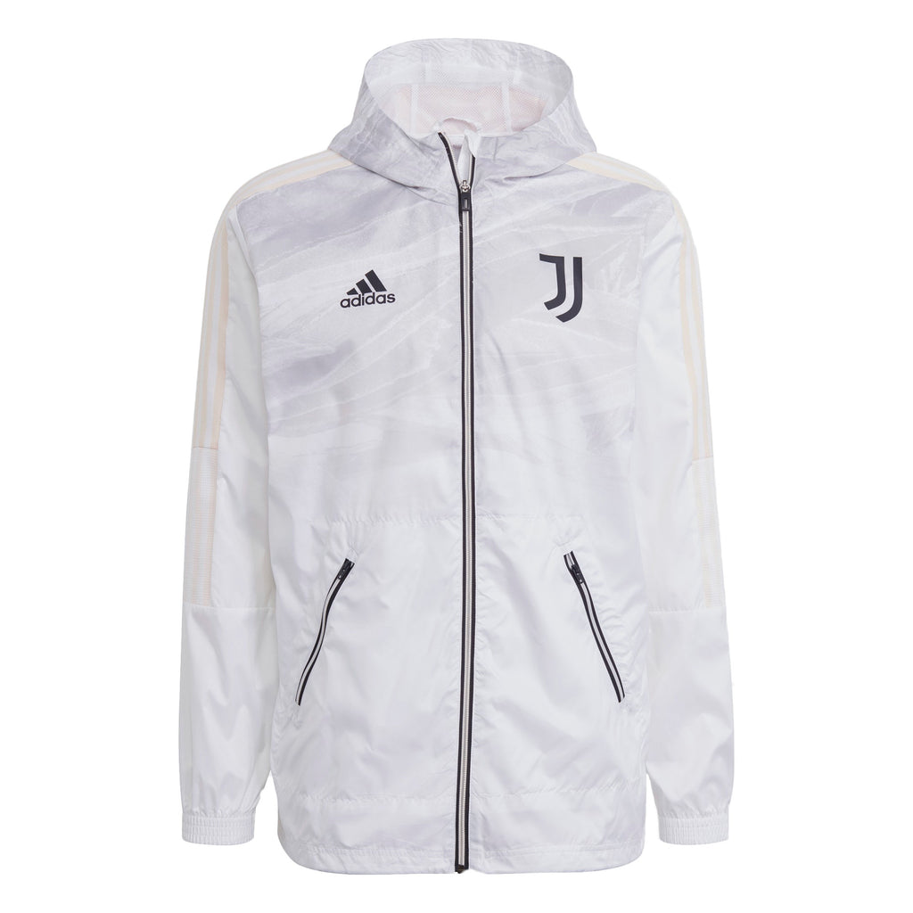 adidas Men's Juventus Windbreaker White/Pink Tint Front