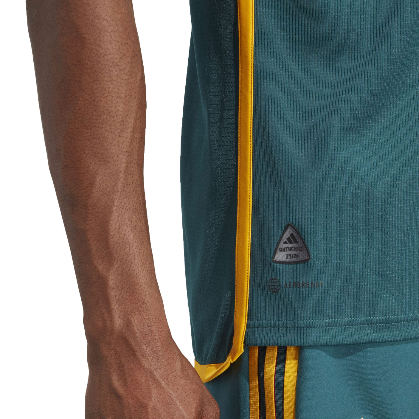 adidas Men's LA Galaxy 2023/24 Authentic Away Jersey Green/Gold Aero-Ready