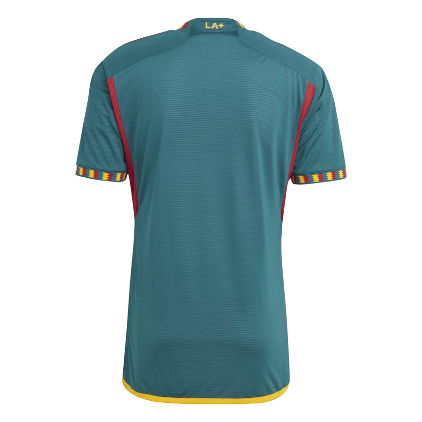 adidas Men's LA Galaxy 2023/24 Authentic Away Jersey Green/Gold Back