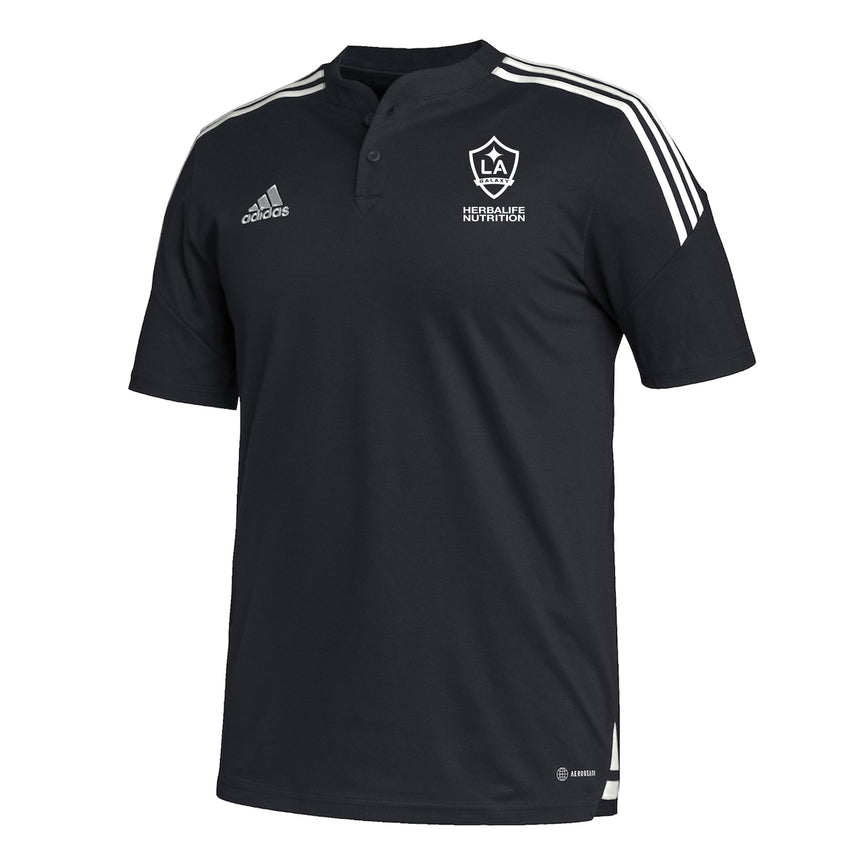 adidas Men's LA Galaxy Condivo 22 Polo Black/White Front