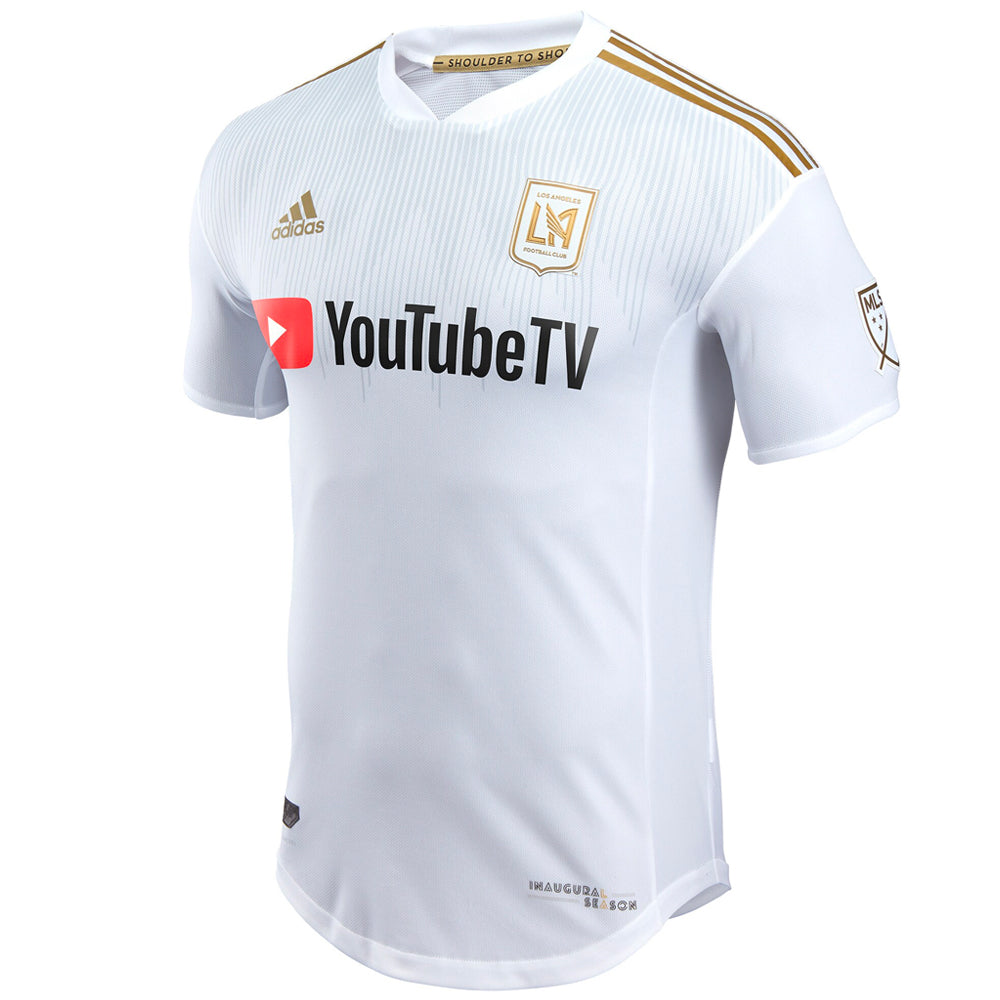 adidas Men's LAFC 18/19 Authentic Carlos Vela Away Jersey White/Gold