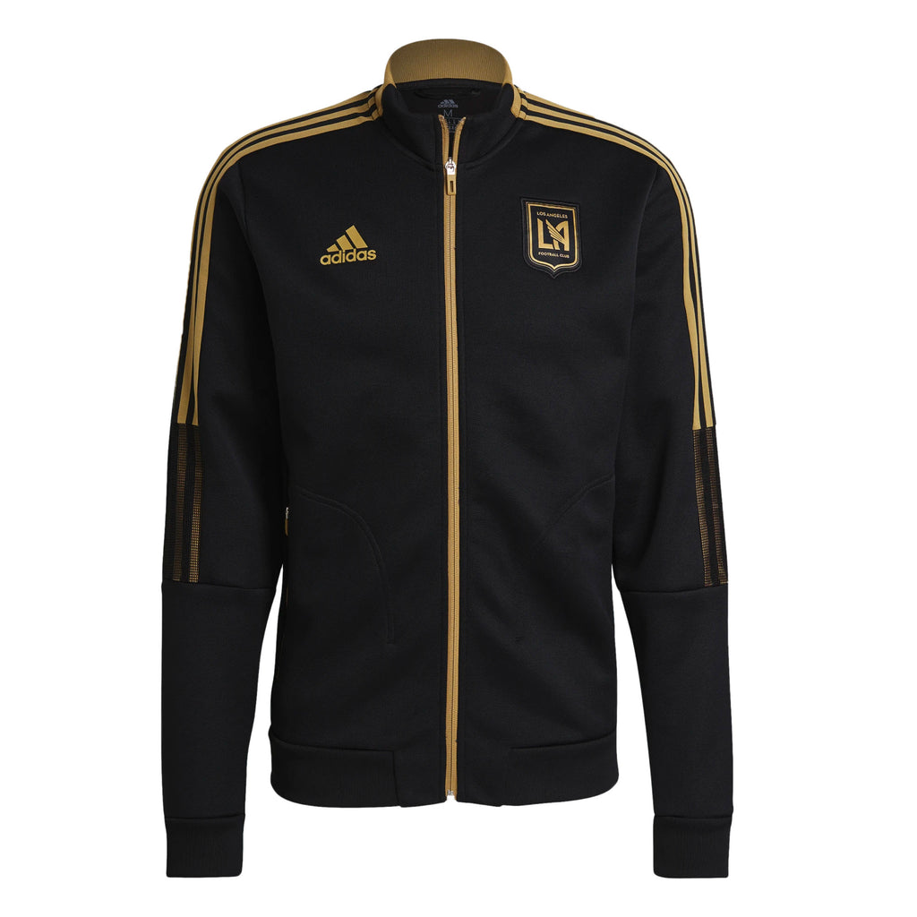 adidas Men's LAFC 2021 Anthem Jacket Black/Gold Front