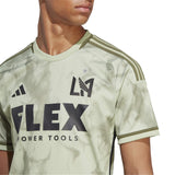 adidas Men's LAFC 2023/24 Authentic Away Jersey Lime/Green Detail