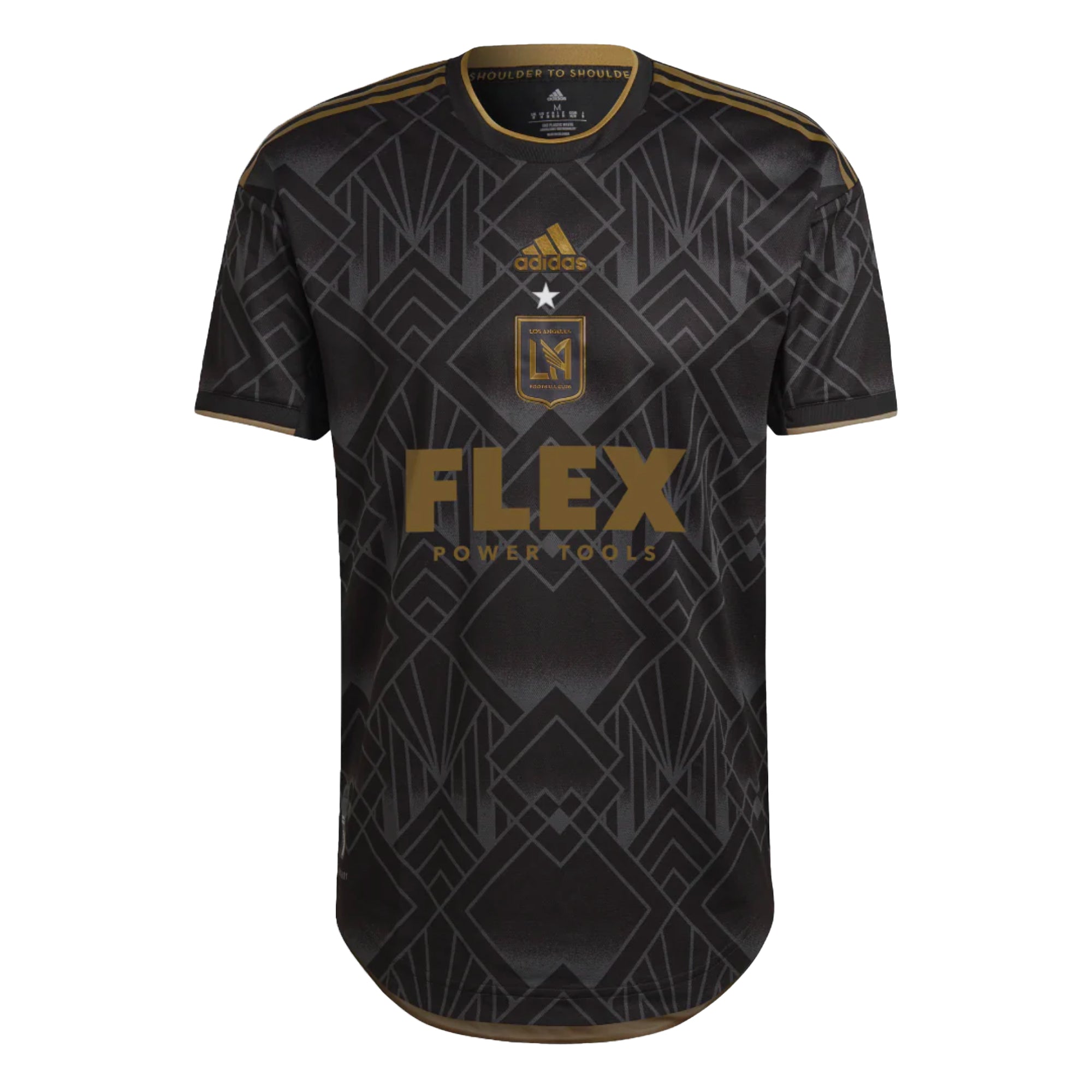 adidas Men's LAFC 2023/24 Authentic Home Jersey Black/Gold Azteca Soccer