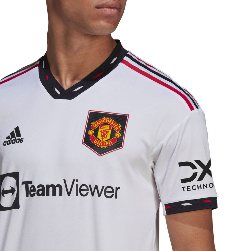 adidas Men's Manchester United 2022/23 Authentic Away Jersey White Logo