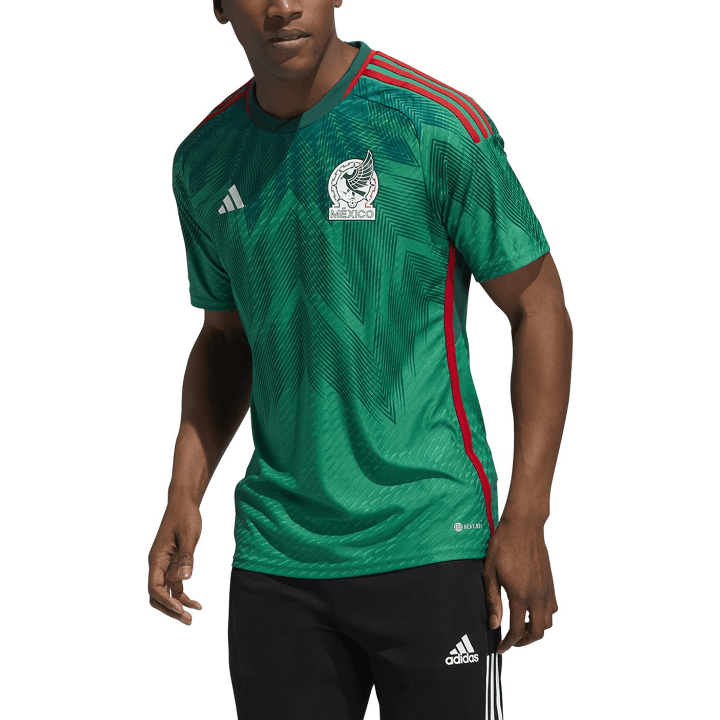 adidas Men s Mexico 2022 Authentic Home Jersey Vivid Green Green S