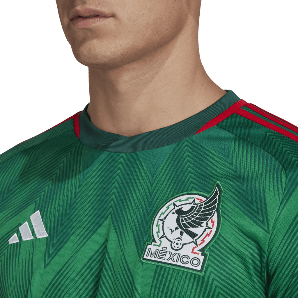adidas Men's Mexico 2022 Home Jersey Vivid Green/Green Crest