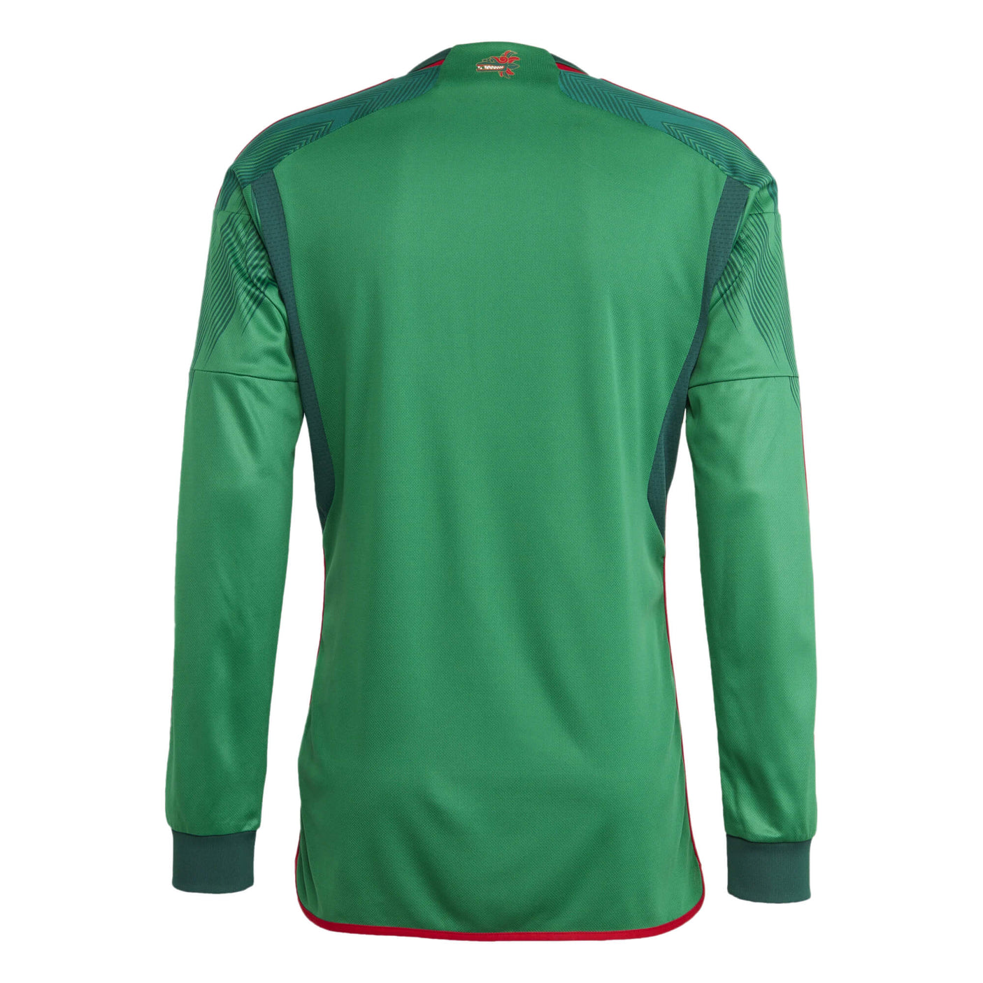 adidas Men's Mexico 2022 Home Long Sleeve Jersey Vivid Green/Green Back