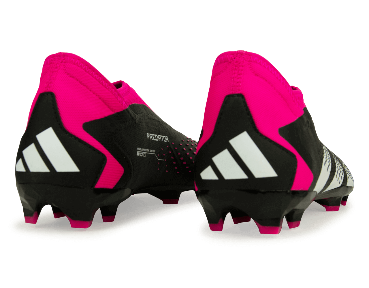 Adidas Predator Accuracy.3 Laceless FG Firm Ground Soccer Cleats Black/White/Pink - Size 8.5