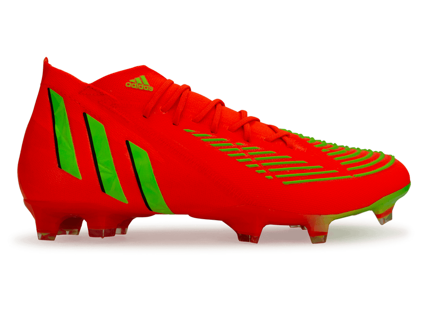 adidas Men's Predator Edge.1 FG Solar Red/Solar Green Front