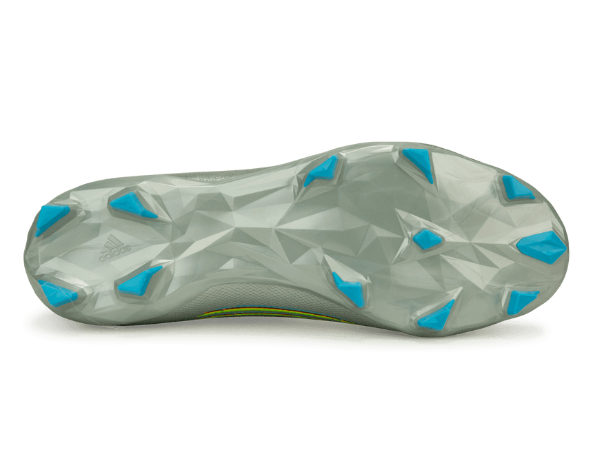 adidas Men's Predator Edge.3 FG Silver Metallic/Solar Green Sole
