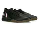 adidas Men's Predator Edge.3 Indoor Soccer Shoes Black/White Together