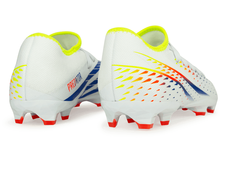 adidas Men's Predator Edge.3 Low FG White/Blue Rear