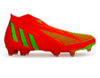 adidas Men's Predator Edge+ FG Solar Red/Black/Solar Green Front