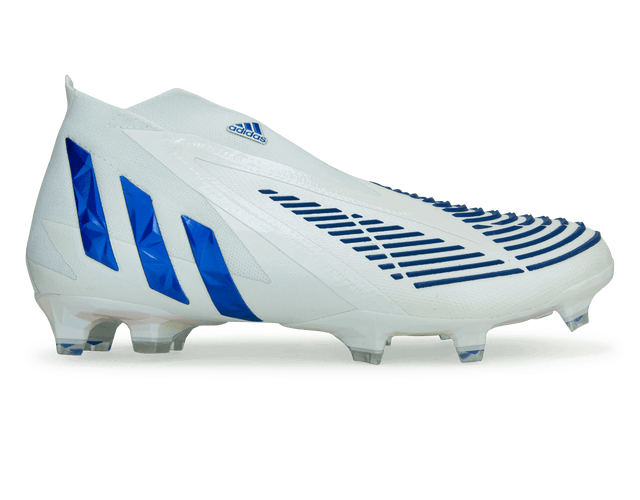 adidas Men's Predator Edge+ FG White/Hi Res Blue Front