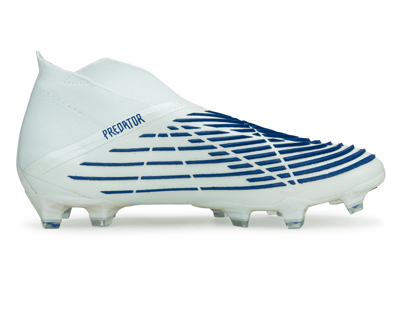 adidas Men's Predator Edge+ FG White/Hi Res Blue Side