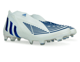 adidas Men's Predator Edge+ FG White/Hi Res Blue Together