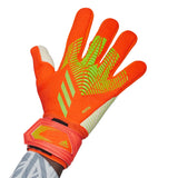 adidas Men's Predator Edge League Goalkeeper Gloves Solar Red/Solar Green Front