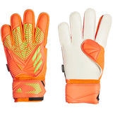 adidas Men's Predator Edge Match Fingersave Goalkeeper Gloves Solar Red/Solar Green Both Front