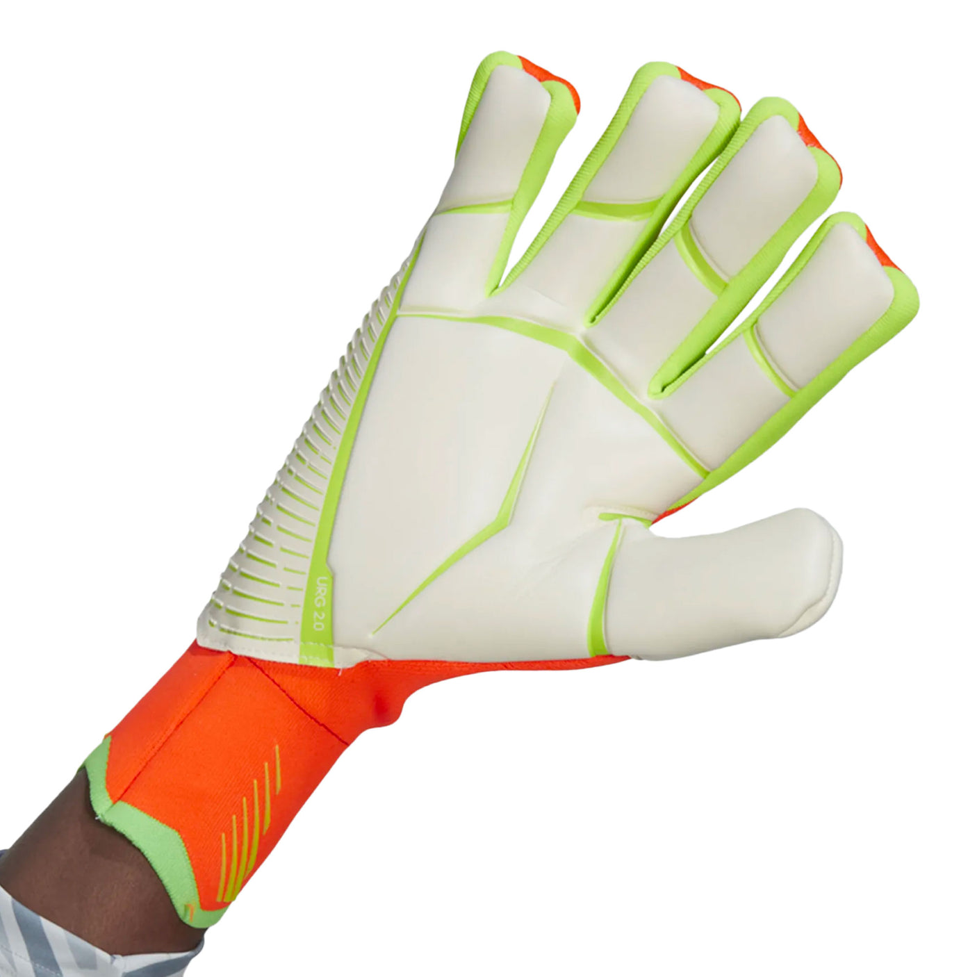 adidas Men's Predator Edge Pro Fingersave Goalkeeper Gloves Solar Red/Solar Green Back