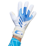 adidas Men's Predator League Goalkeeper Gloves White/Hi Res Blue Front