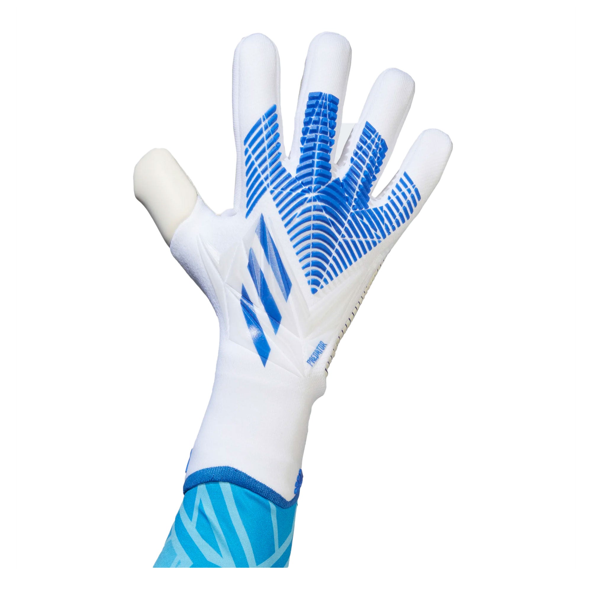 adidas Predator Edge Fingersave Pro Goalkeeper Gloves - White/Lucid Lemon