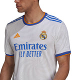 adidas Men's Real Madrid 2021/22 Authentic Home Jersey White/Blue Shield