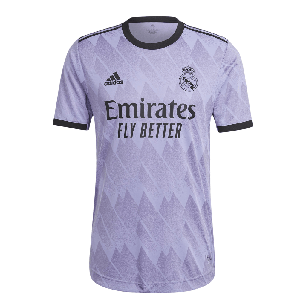 adidas Men's Real Madrid 2022/23 Authentic Away Jersey Light Purple/Purple front