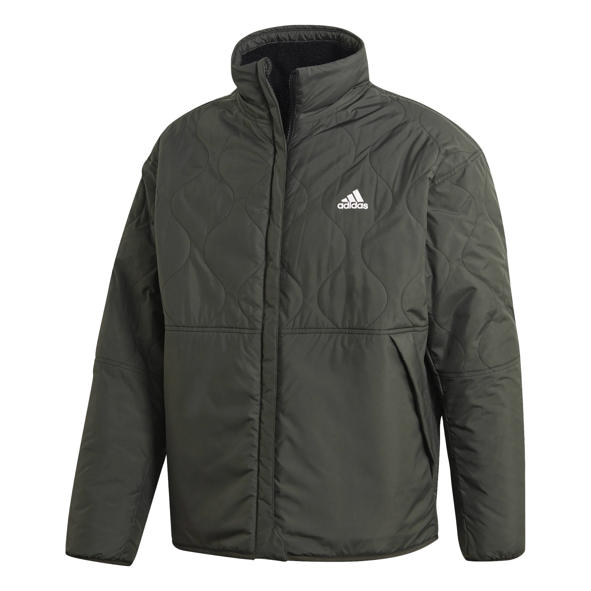 adidas Reversible Boa Padded Sherpa Jacket Black/Grey – Azteca Soccer