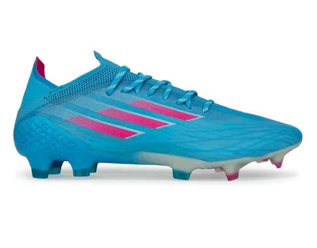 adidas Men's X Speedflow.1 FG Sky Blue/Pink/White Front