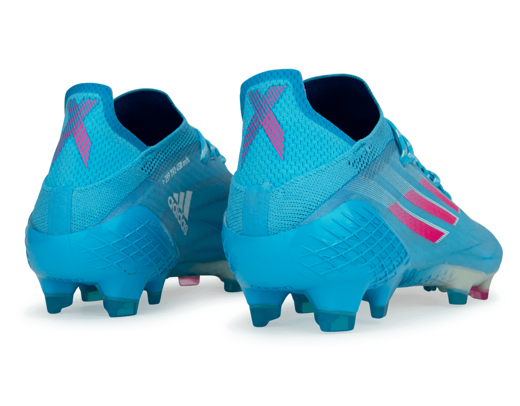 adidas Men's X Speedflow.1 FG Sky Blue/Pink/White Rear