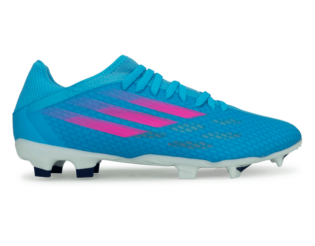 adidas Men's X Speedflow.3 FG Sky Blue/Pink/White Front