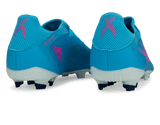adidas Men's X Speedflow.3 FG Sky Blue/Pink/White Rear