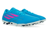 adidas Men's X Speedflow.3 FG Sky Blue/Pink/White Together