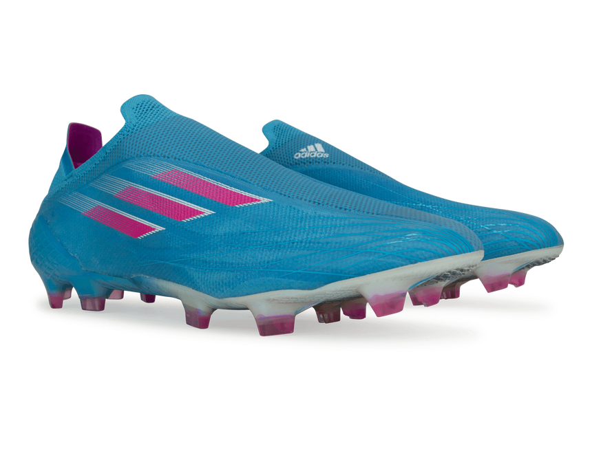 adidas Men's X Speedflow+ FG Sky Blue/Pink/White – Azteca Soccer adidas Men's X Speedflow+ FG Sky Blue/Pink/White – Azteca Soccer