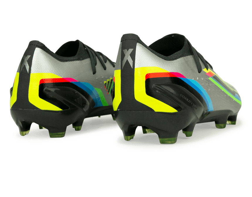 adidas Men's X SpeedPortal.1 FG Silver Metallic/Yellow Rear